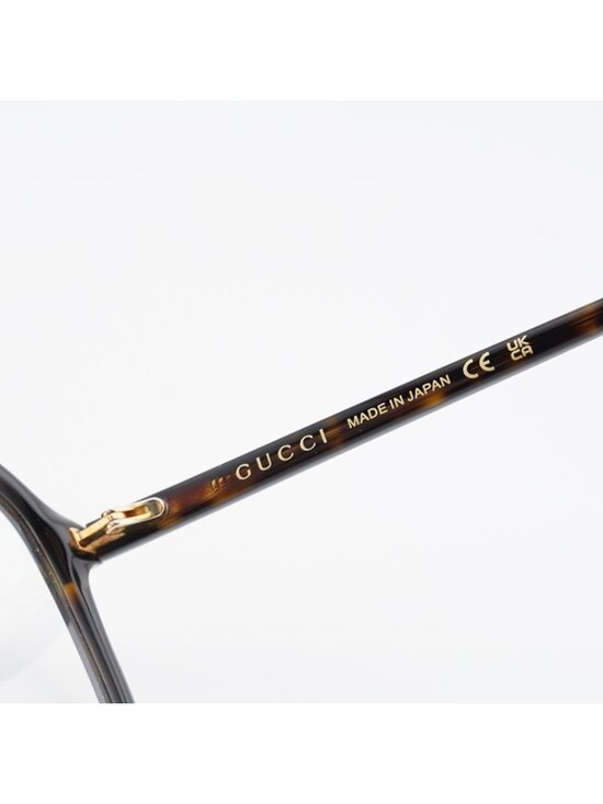 Gucci GG1078O 003 Eyeglasses Havana 56mm Square Frame main image 7